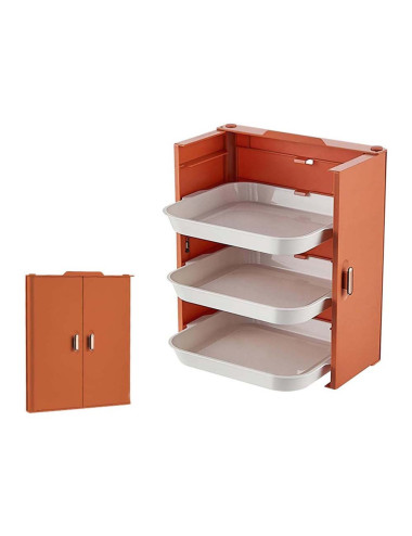 LZH-064 علاقة اوانى مطبخ طوفة 3 طابق اصفر