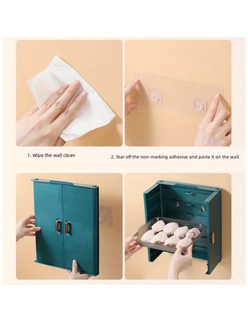 LZH-064 علاقة اوانى مطبخ طوفة 3 طابق اصفر