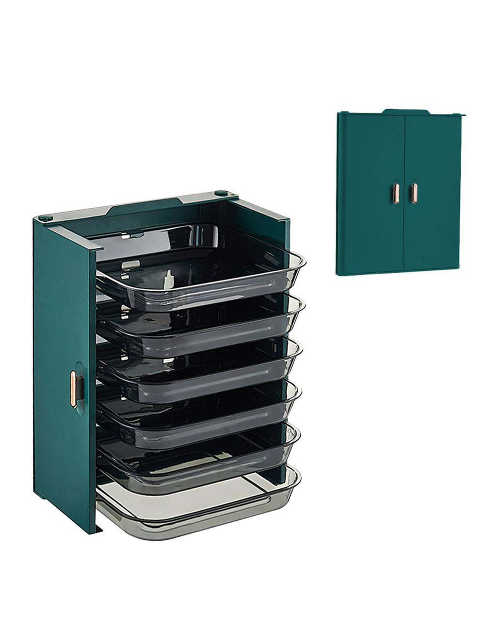 LZH-065 WALL MOUNTED KITCHEN 6 LAYER RACK GREEN