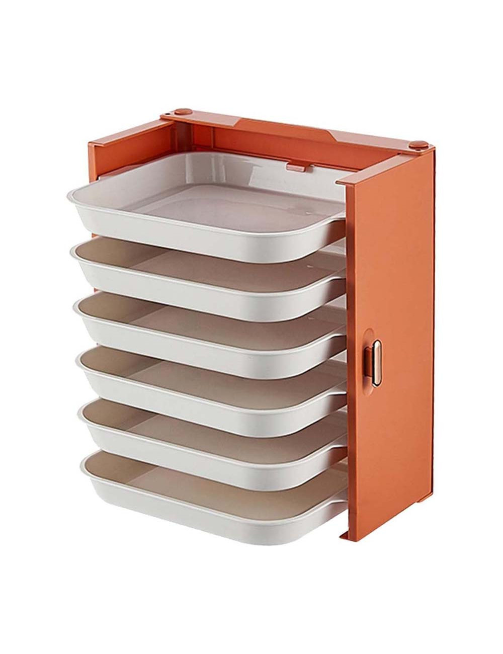 LZH-066 WALL MOUNTED KITCHEN 6 LAYER RACK YELLOW