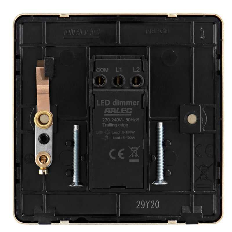 PBB S/L W SCAME MODERNA SINGLE SWITCH GOLD