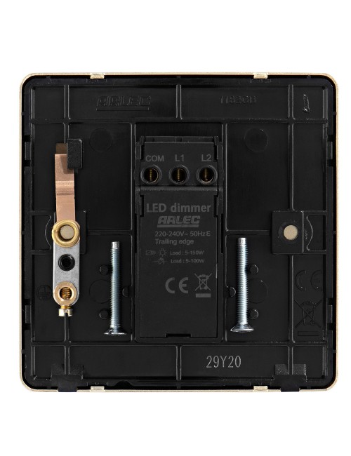 PBB S/L W SCAME MODERNA SINGLE SWITCH GOLD