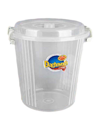 802 درام بلاستيك شفاف مع غطاء