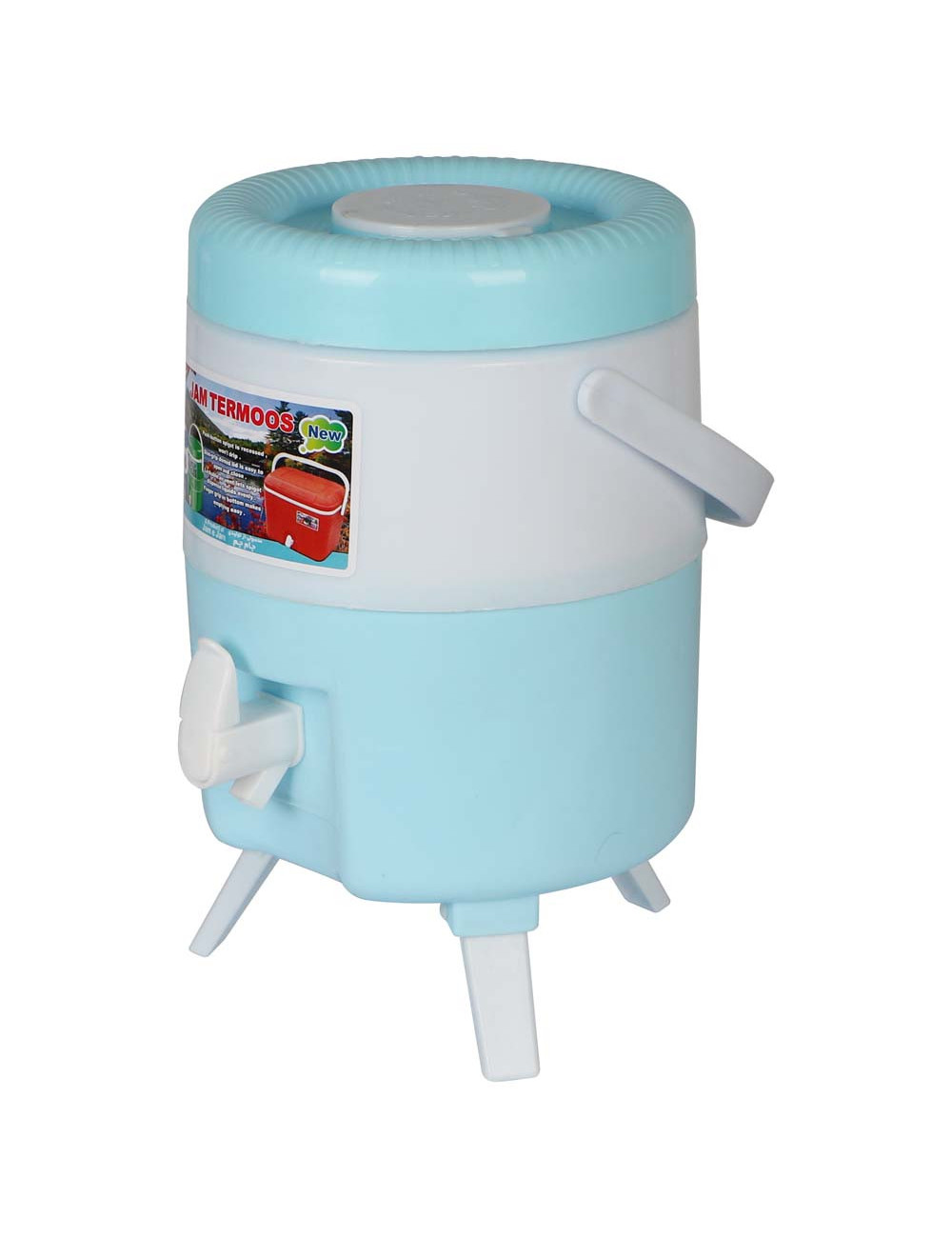 101019 PLASTIC WATER COOLER 5LTR WITH LEG AND GLASS