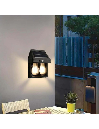 HW779-2W SOLAR WALL LAMP 2BULB