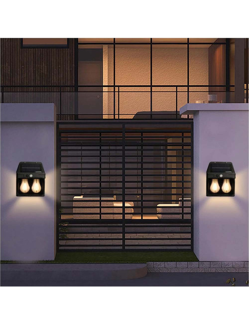 HW779-2W SOLAR WALL LAMP 2BULB