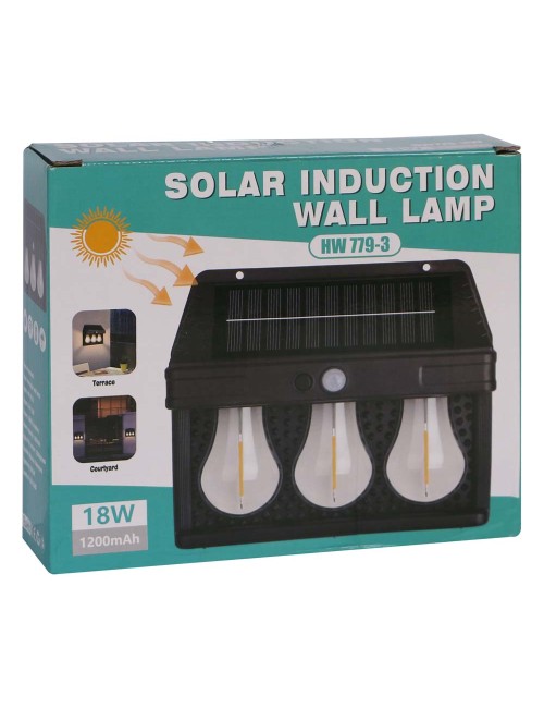 HW779-3W SOLAR WALL LAMP 3BULB