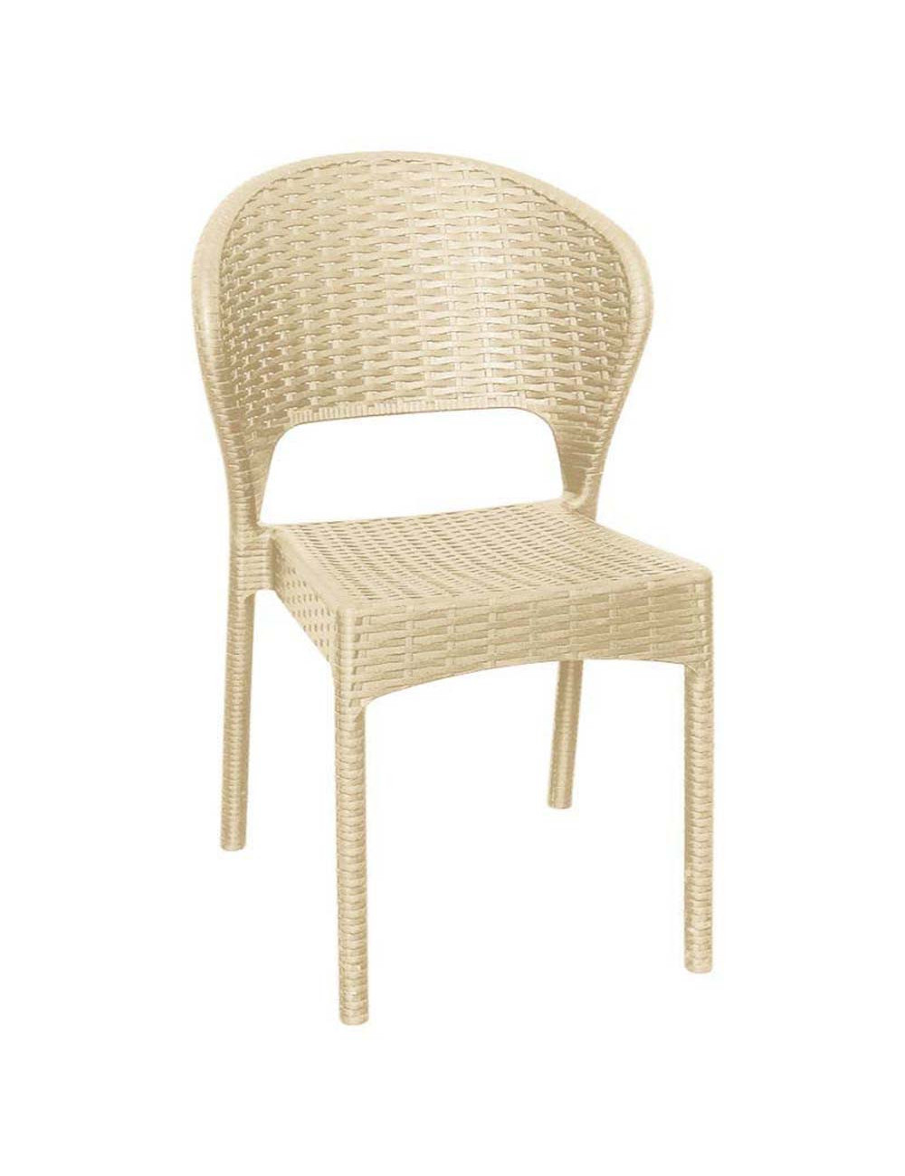 972 كرسي بلاستيك مجدول بدون يدة رجل مدو