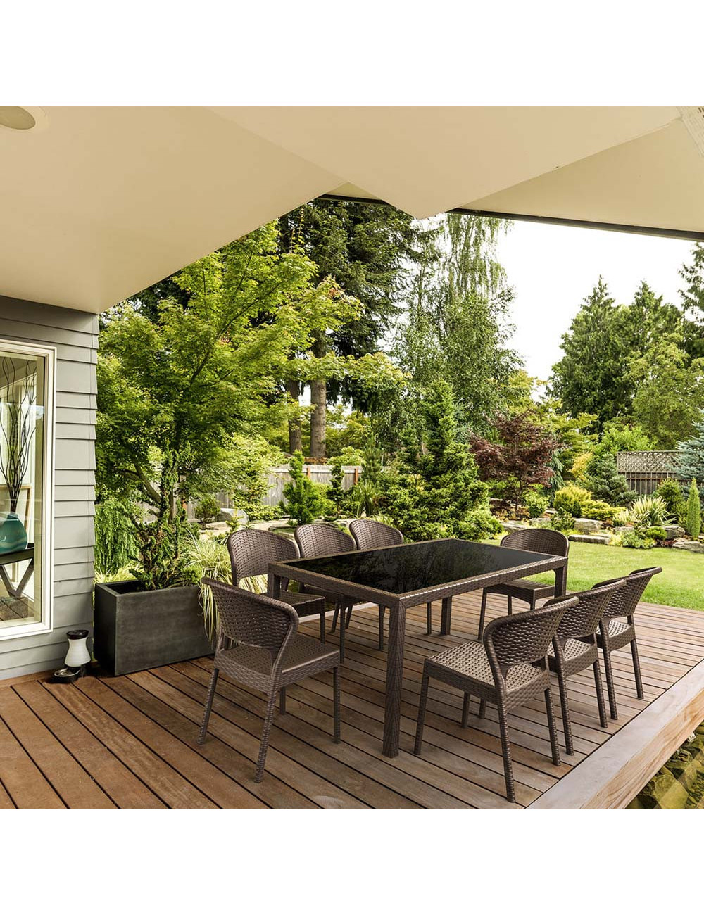 972 كرسي بلاستيك مجدول بدون يدة رجل مدو