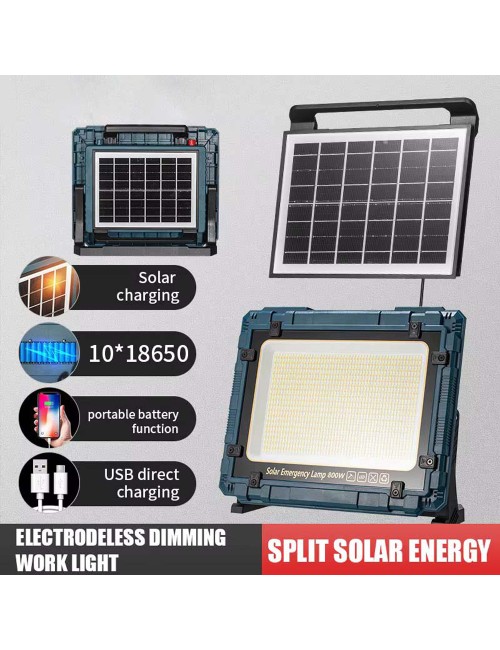 W8121-3 SOLAR EMERGENCY FLOOD LIGHT 800W
