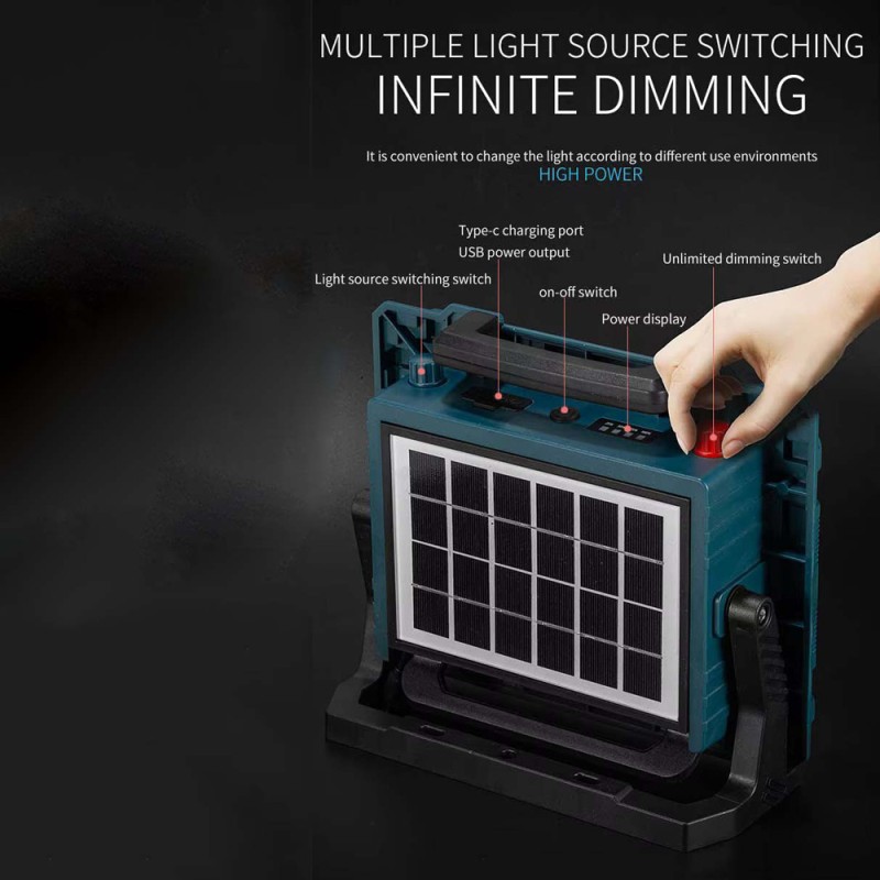 W8121-3 SOLAR EMERGENCY FLOOD LIGHT 800W