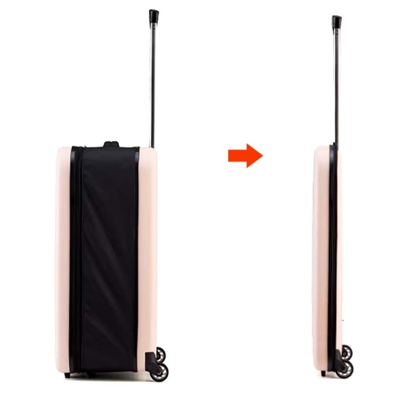 FOLDING TRAVEL TROLLEY BAG 20" PINK