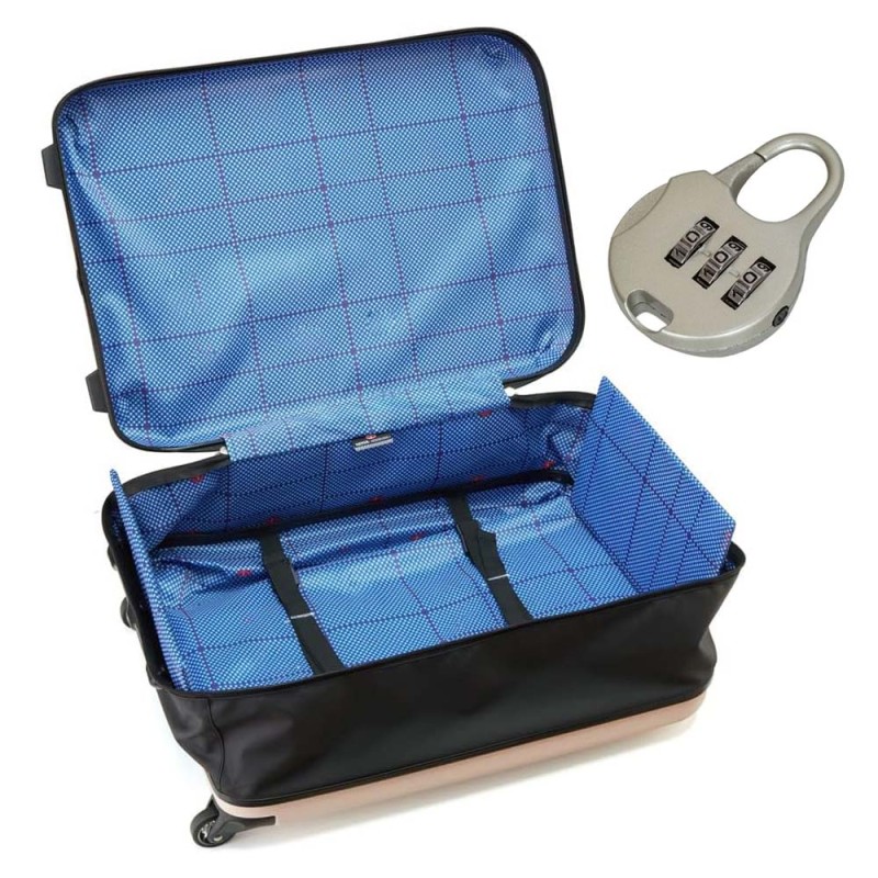 FOLDING TRAVEL TROLLEY BAG 20" PINK
