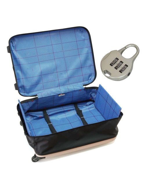 FOLDING TRAVEL TROLLEY BAG 20" PINK