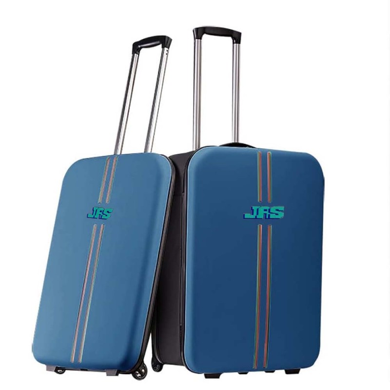 FOLDING TRAVEL TROLLEY BAG 24" BLUE
