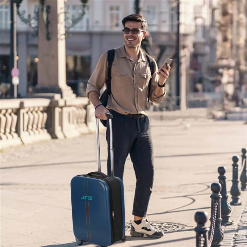 FOLDING TRAVEL TROLLEY BAG 24" BLUE