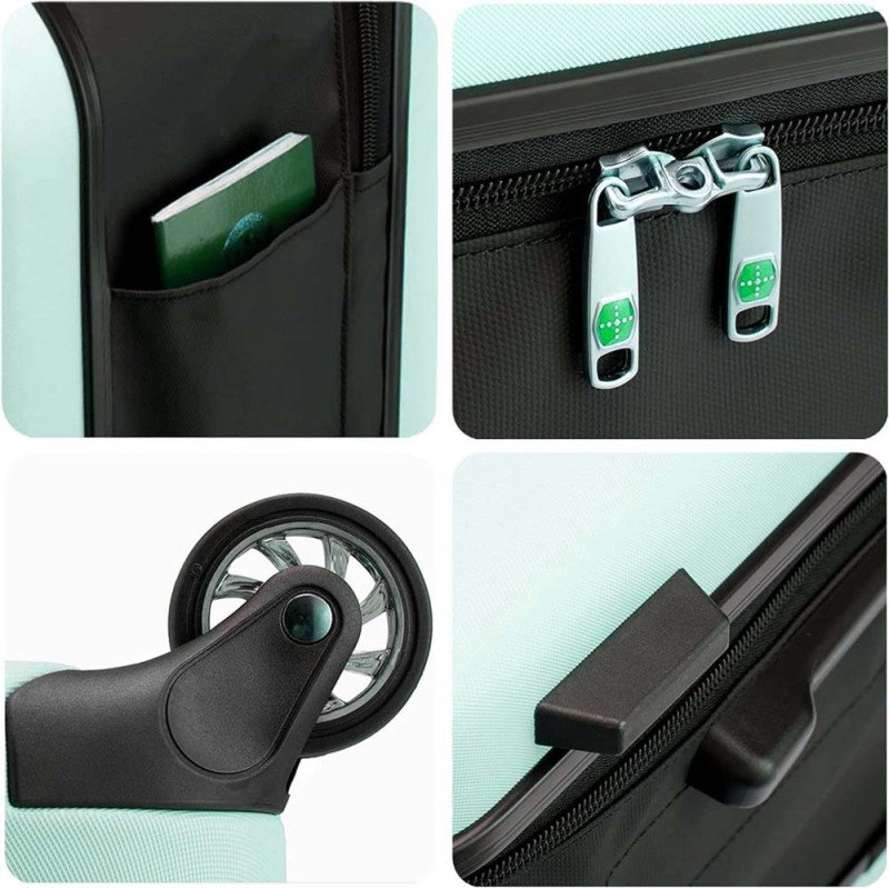 FOLDING TRAVEL TROLLEY BAG 28" GREEN