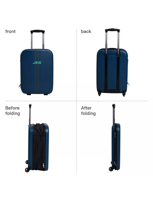 FOLDING TRAVEL TROLLEY BAG 28" BLUE