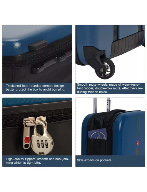 FOLDING TRAVEL TROLLEY BAG 28" BLUE