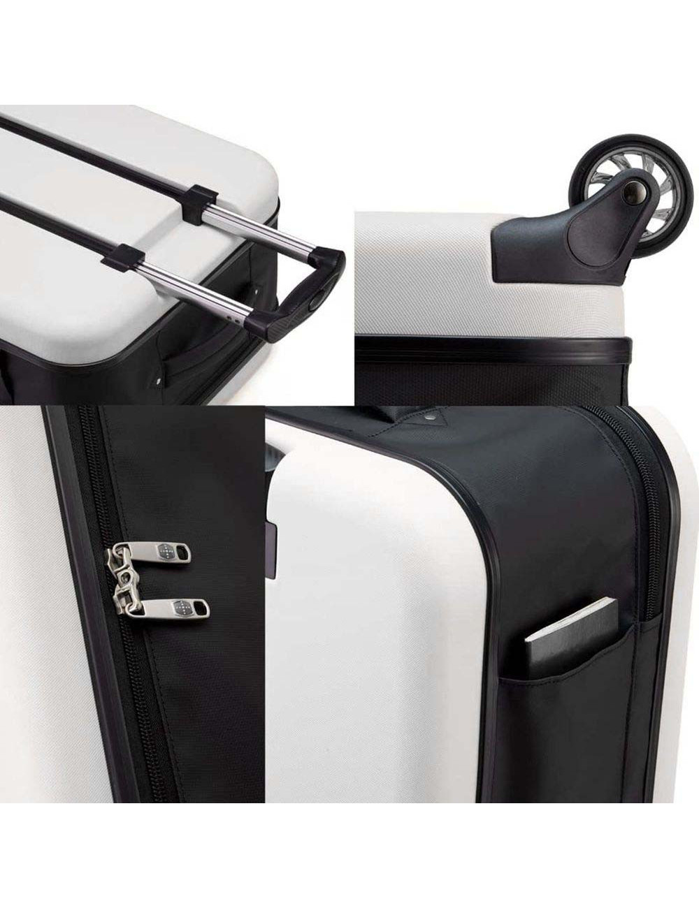 FOLDING TRAVEL TROLLEY BAG 28" SILVER