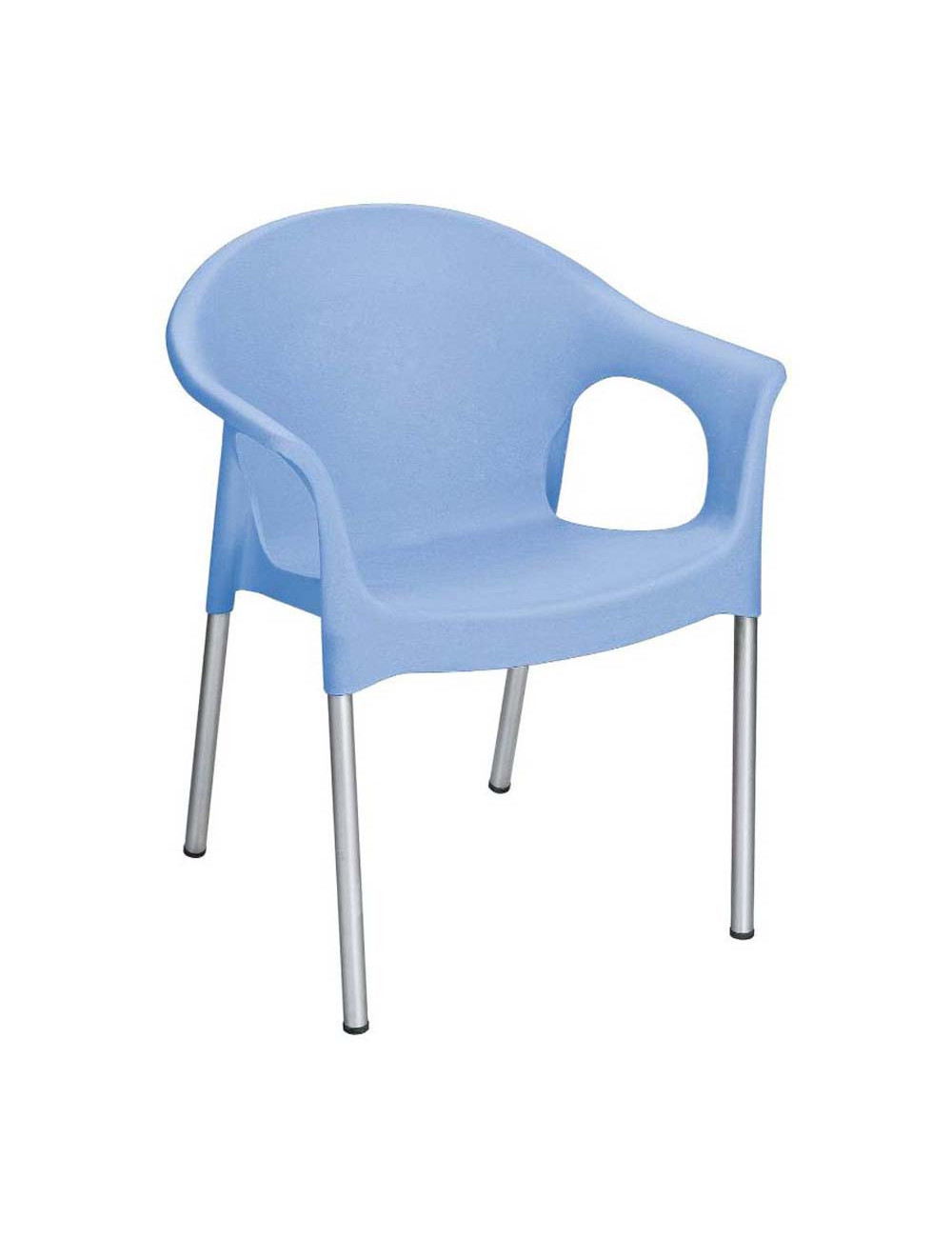 990 JAS PLASTIC CHAIR WITH METAL BASE