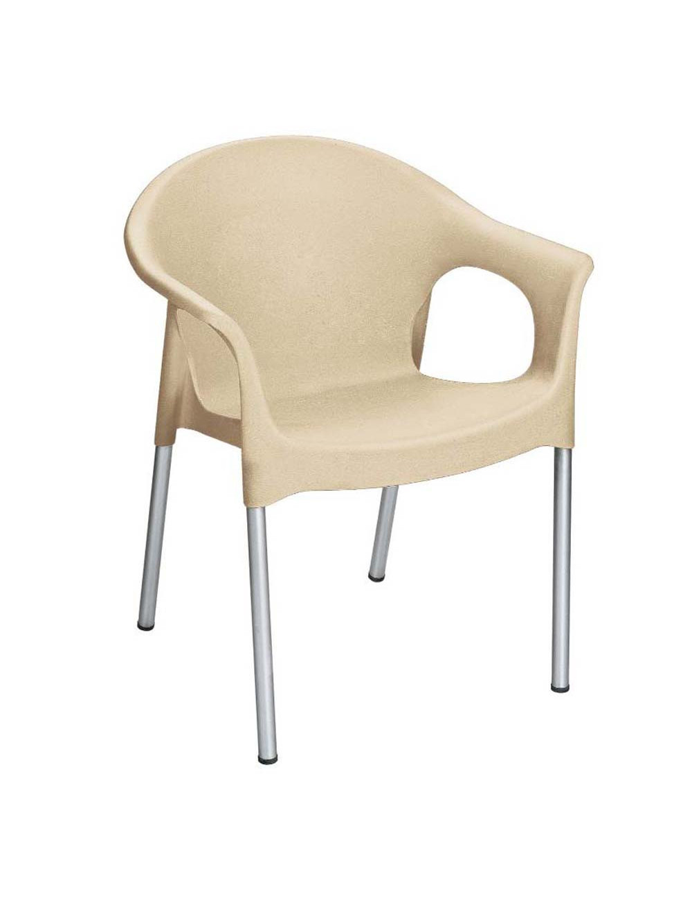 990 JAS PLASTIC CHAIR WITH METAL BASE