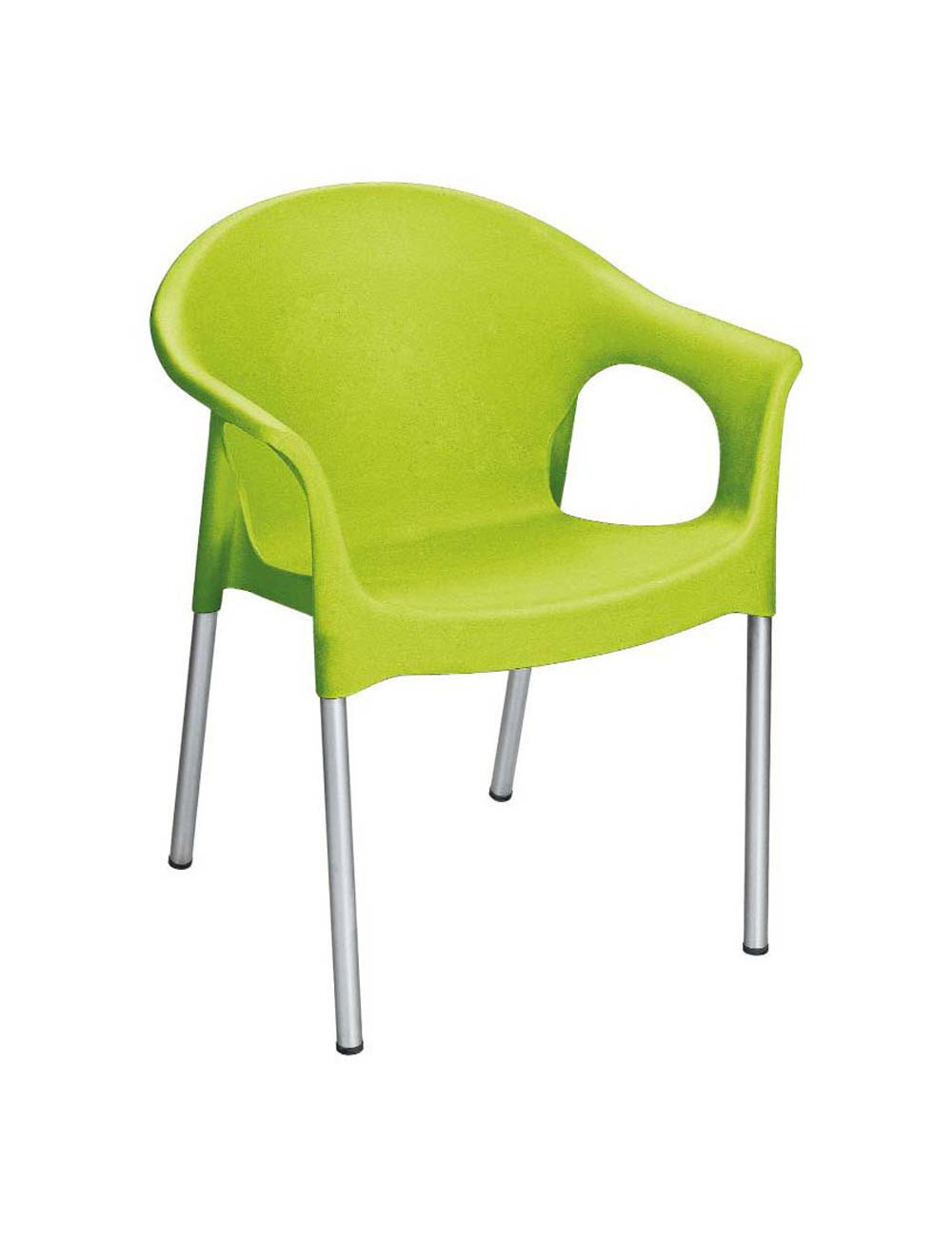 990 JAS PLASTIC CHAIR WITH METAL BASE