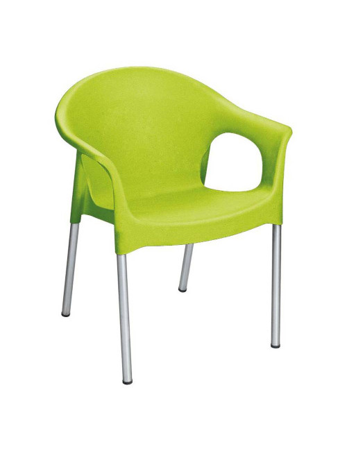 990 JAS PLASTIC CHAIR WITH METAL BASE