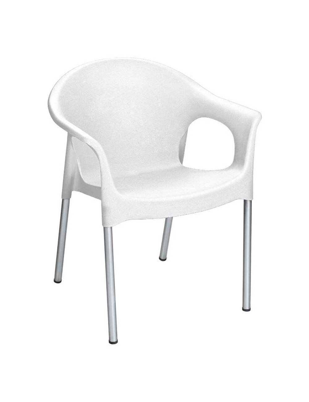 990 JAS PLASTIC CHAIR WITH METAL BASE