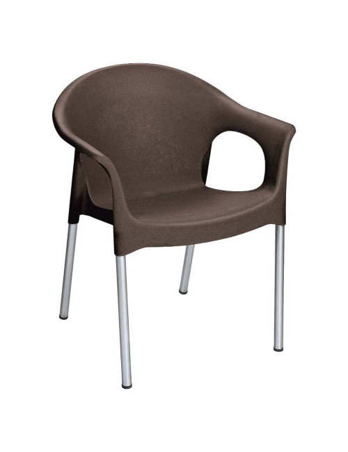 990 JAS PLASTIC CHAIR WITH METAL BASE