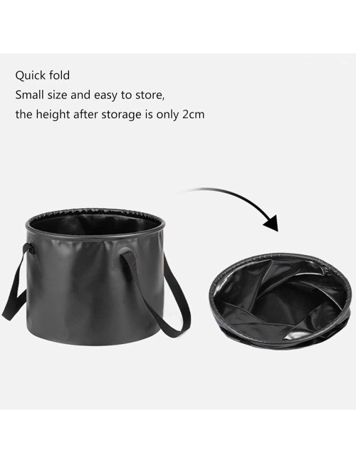 LZH-069 MULTI-PURPOSE FOLDING BUCKET 10LTR BLACK