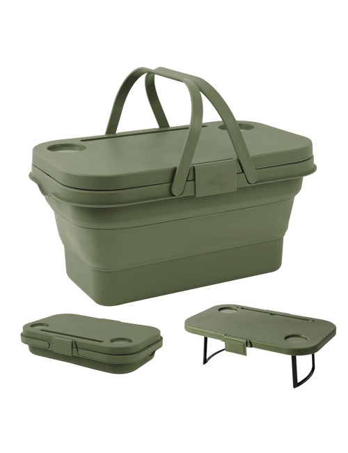 LZH-067 FOLDING STORAGE BASKET GREEN