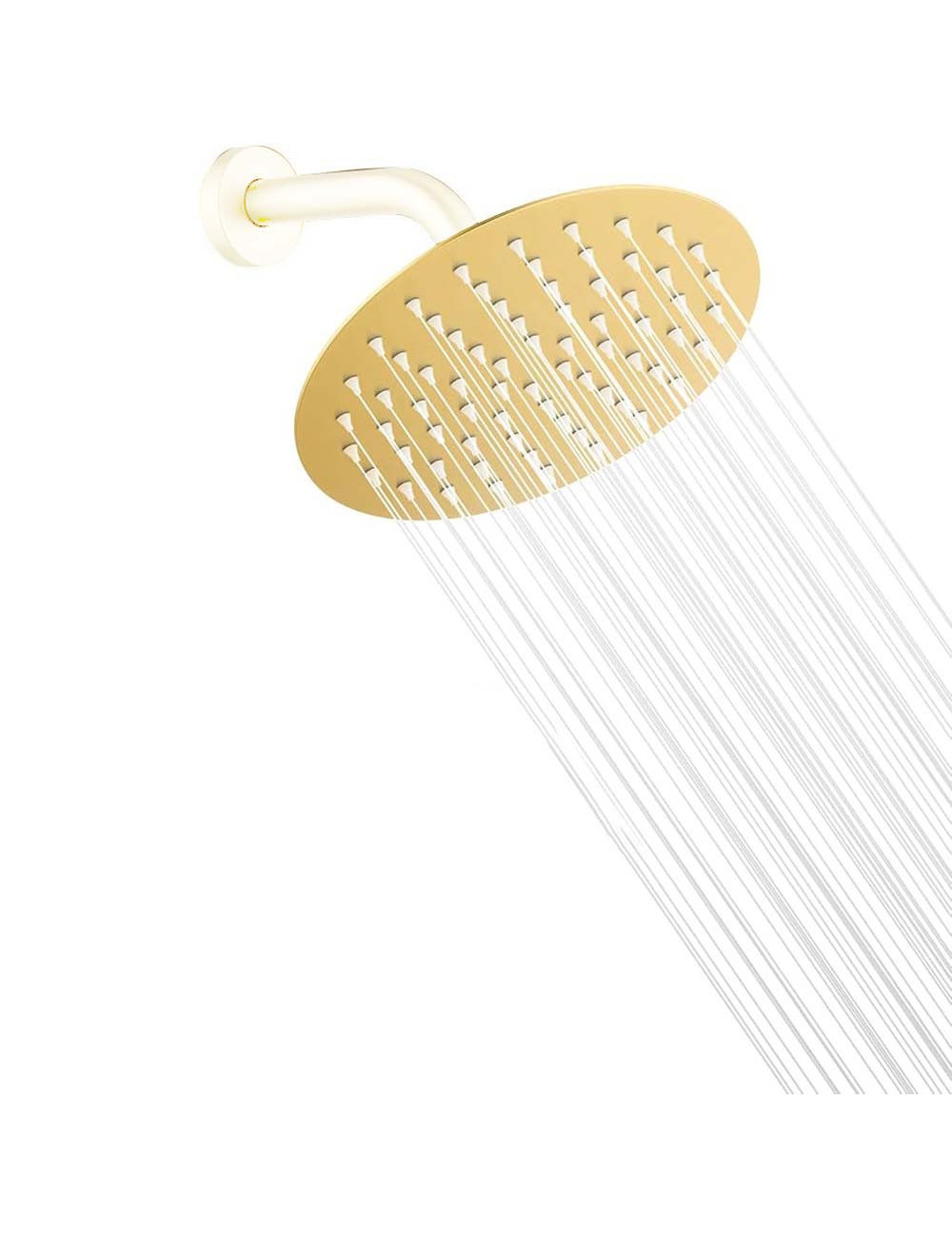 STEEL SHOWER SET ROUND 25 CM GOLD