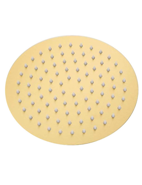 STEEL SHOWER SET ROUND 25 CM GOLD