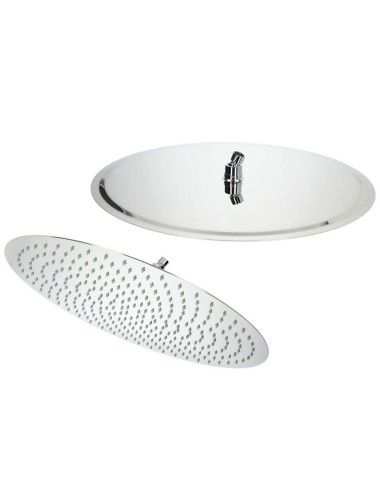 STEEL SHOWER SET CHROME ROUND 30CM H.D