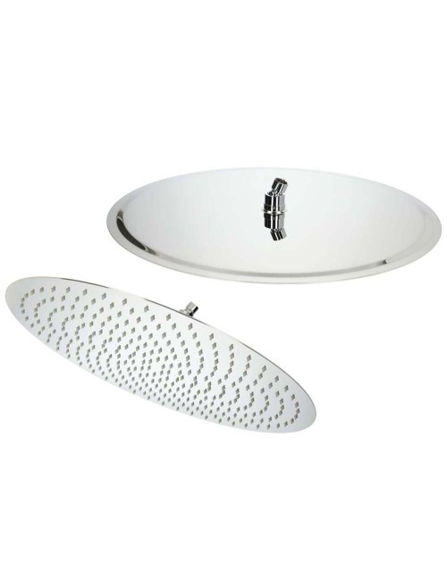 STEEL SHOWER SET CHROME ROUND 30CM H.D