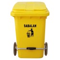 DUSTBIN WITH WHEELS & PEDAL 120 LTRS