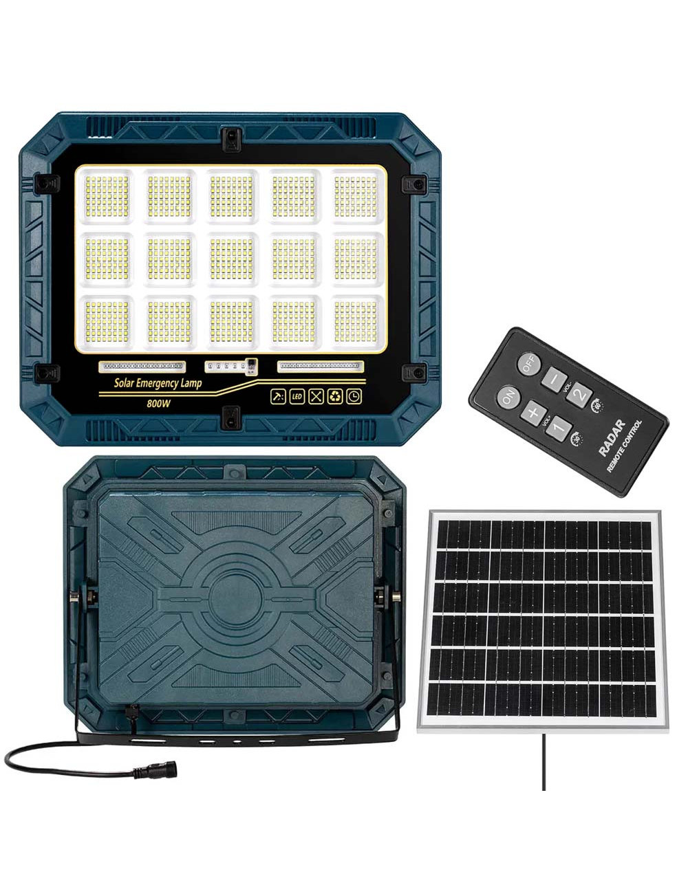 W8112-5 كشاف طاقة شمسية 800وات مع بنل