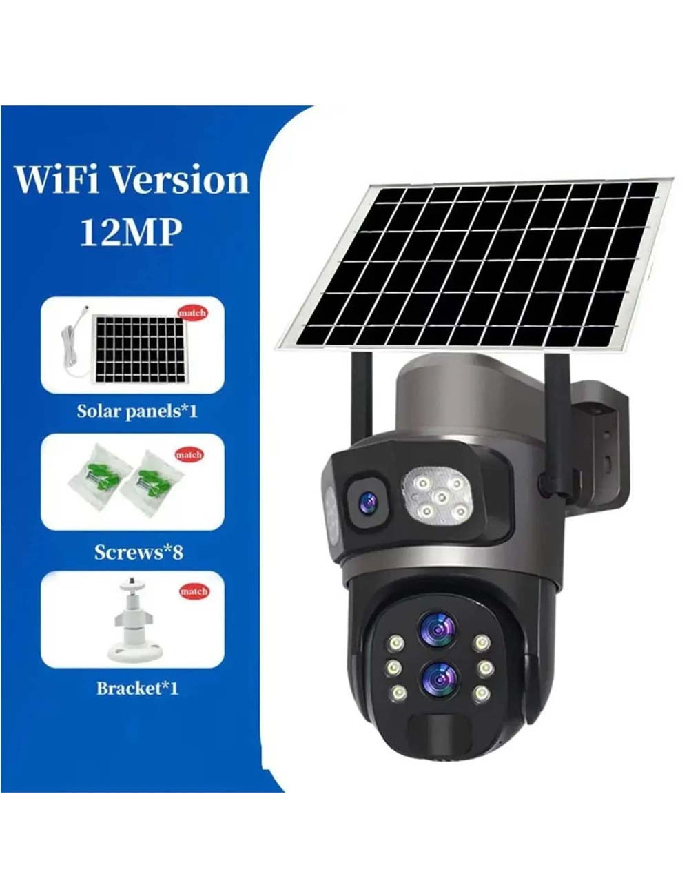 T9B-10X OUTDOOR SOLAR CAMERA HD