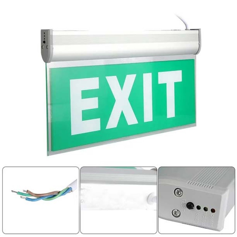 EXIT اشارة خروج طوارئ الي الاسفل اخضر