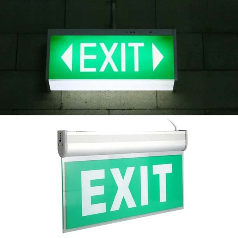 EXIT اشارة خروج طوارئ الي الاسفل اخضر