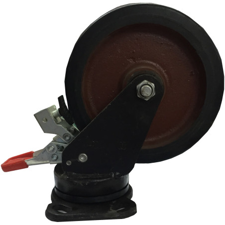 Castor Wheel HSC2/PT/RT/200/R/CLBK ''8'' H.D Swivel With Break - IND