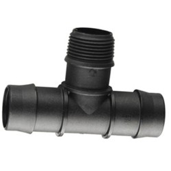 TEE FOR BLACK HOSE 1/2" X 19 MM