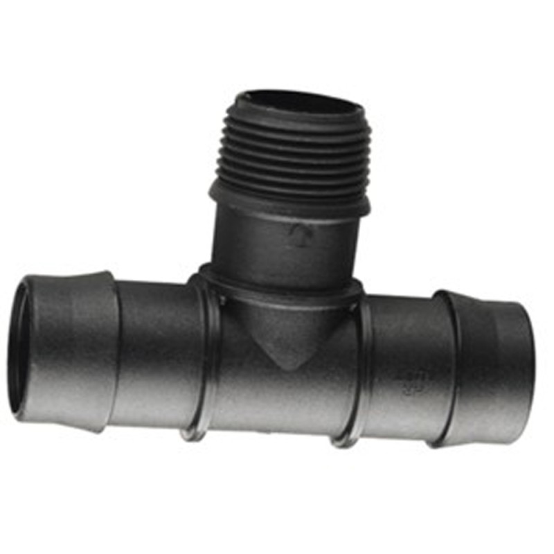 TEE FOR BLACK HOSE 1/2" X 19 MM