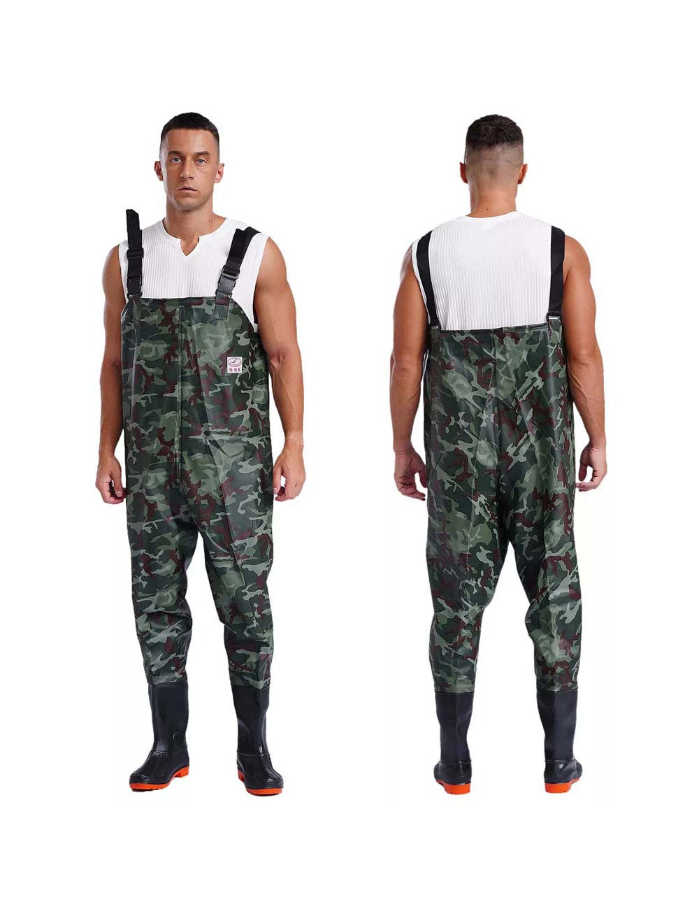 CM-094 COVERALL JACKET WITH SHOES (WADER) CAMOUFLAGE COLOR SIZE 42