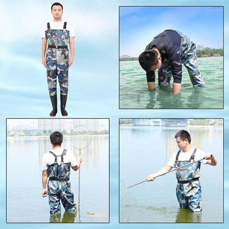 CM-095 COVERALL JACKET WITH SHOES (WADER) CAMOUFLAGE COLOR SIZE 43