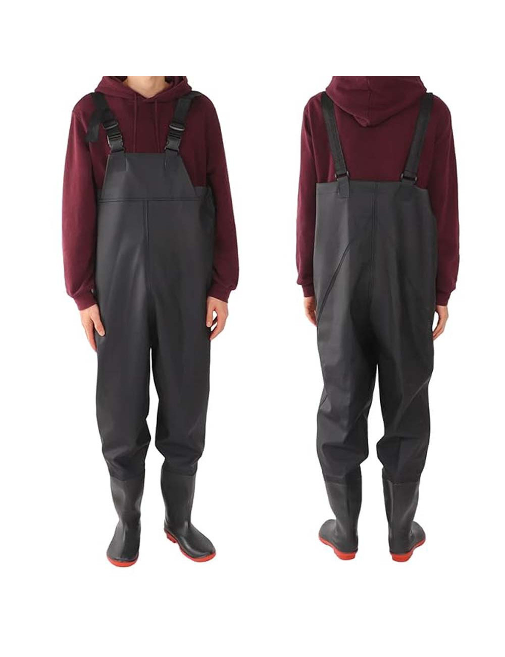 CM-097 COVERALL JACKET WITH SHOES (WADER) BLUE COLOR SIZE 41