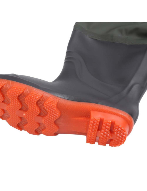 CM-099 COVERALL JACKET WITH SHOES (WADER) BLUE COLOR SIZE 43