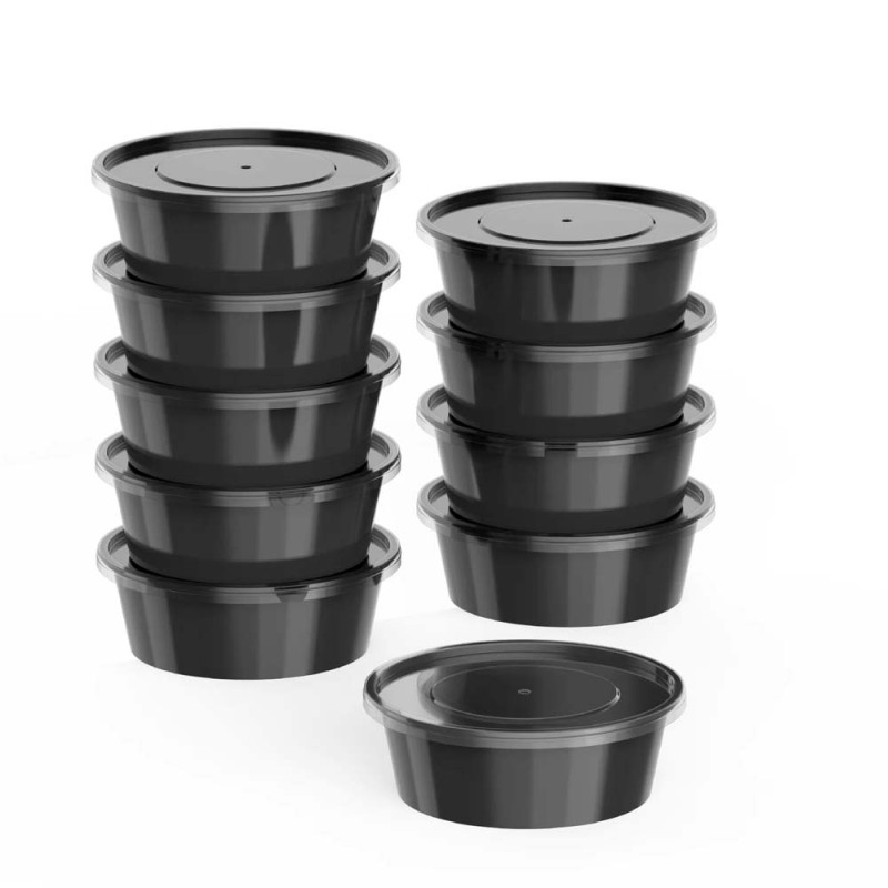 علبة ميكرويف اسود مدور MCR006 250ML