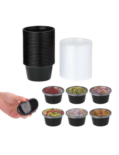 علبة ميكرويف اسود مدور MCR007 300ML